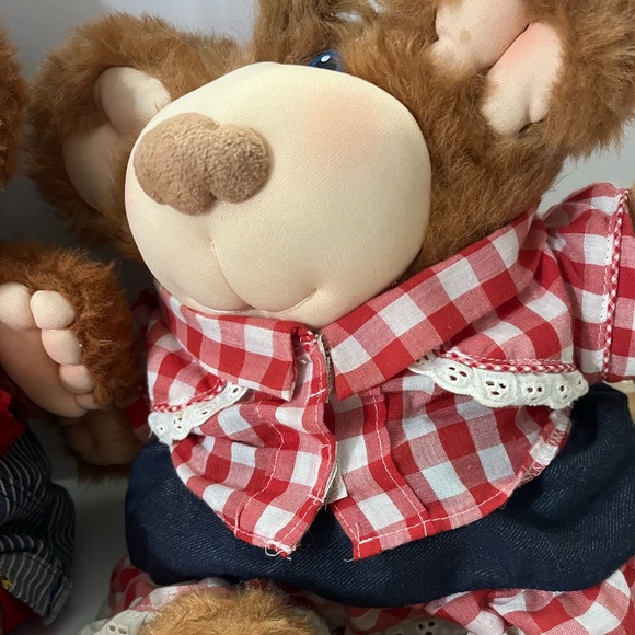 Furskins Brown Teddy Bear Pair BY Cabbage Patch Designer Vintage Bears - Picture 3 of 7